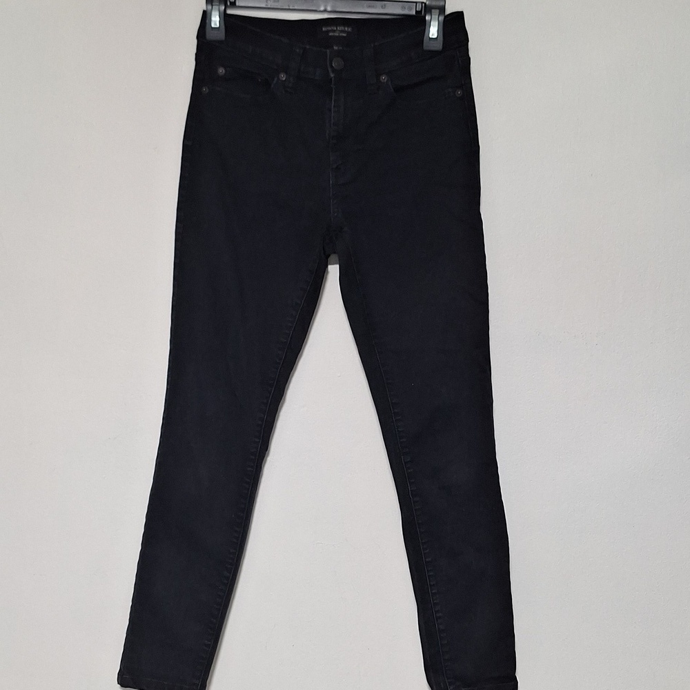 Banana Republic High Rise Skinny Washed Black Jeans